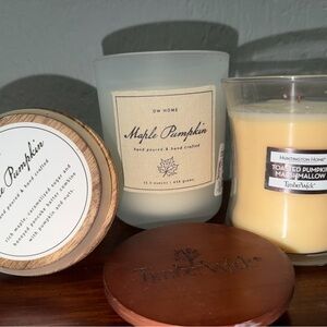 DW Home Maple Pumpkin Candle - White and Brown